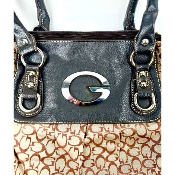 Guess Monogram Canvas Shoulder Bag - Picture 5 of 9